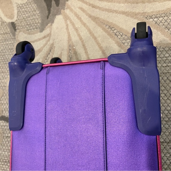 State Mini Logan Pink and Purple Rolling Suitcase - Picture 8 of 14